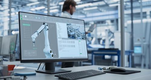 Modern Industrial Manufacture with Desktop Computer
